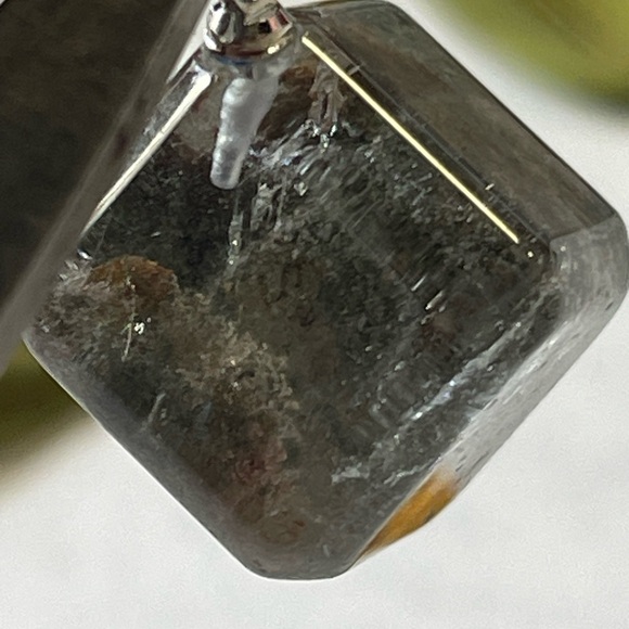 Garden Quartz Phantom Quartz Pendant Set of 2 pieces Crystal Natural Gemstone - Picture 9 of 16